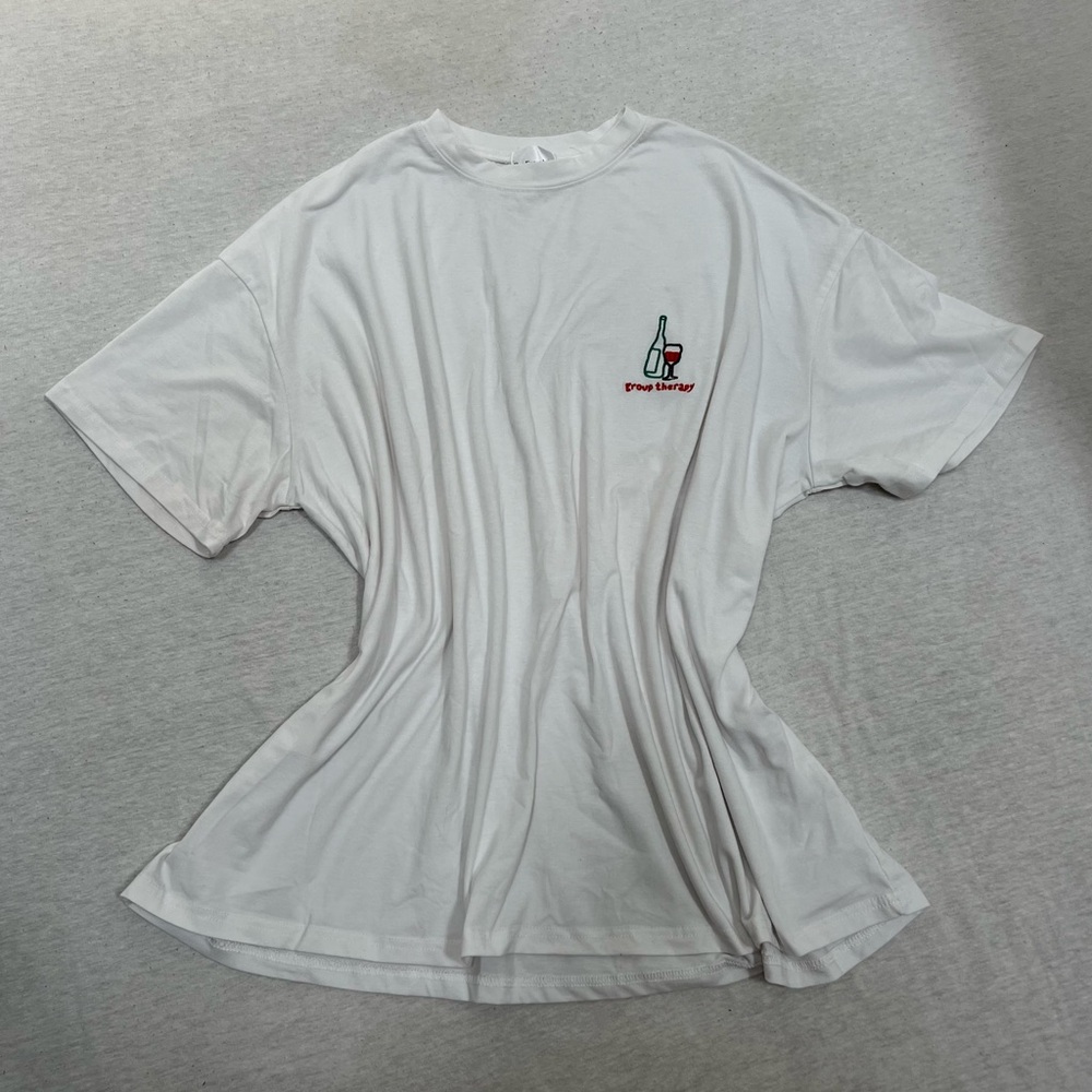 “group therapy” Wine Oversized Tee